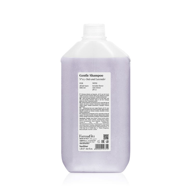 Farmavita Backbar Gentle Shampoo N°03 Oats and Lavender 5 Litre